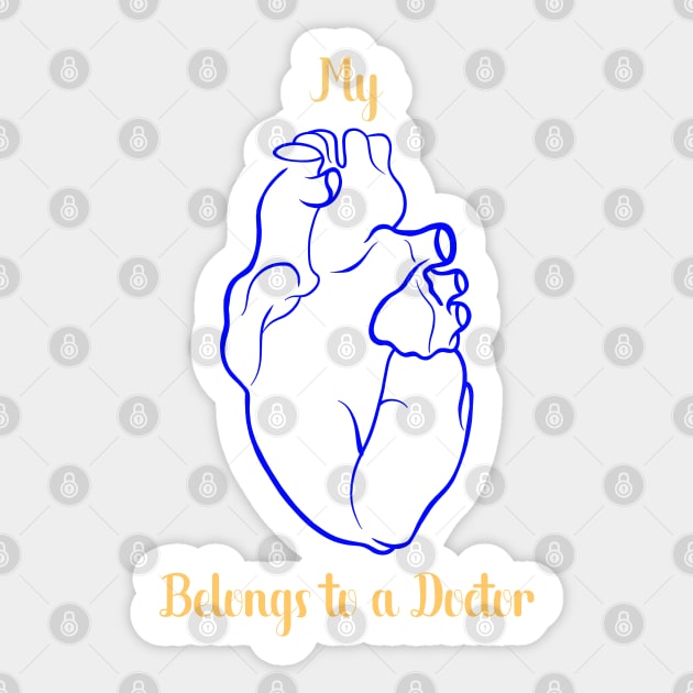 Valentine’s Day anatomical heart quotes for doctors Sticker by Holailustra